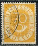 Германия • ФРГ 1951 г. • Mi# 136 • 70 pf. • почтовый рожок • стандарт • Used VF ( кат.- € 19 )