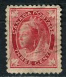 Канада 1897-1898 гг. • SC# 69 • 3 c. • Королева Виктория • (выпуск с кленовыми листьями) • Used F-VF ( кат.- $2 )