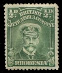 Родезия 1913-1922 гг. • Gb# 187 • ½ d. • выпуск "Адмирал" • перф. - 14 • стандарт • MNG VF ( кат. - £11- )