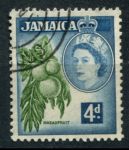 Ямайка 1956-1958 гг. • Gb# 164 • 4 d. • Елизавета II основной выпуск • плоды хлебного дерева • Used F-VF