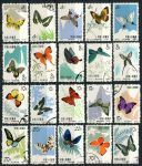 КНР 1963 г. • SC# 661-80 • 4 - 50 f. • бабочки • полн. серия(20 марок) • Used(ФГ)/** OG XF