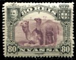 Ньяса • 1901 г. • SC# 34 • 80 r. • осн. выпуск • верблюды • MH OG VF ( кат. - $2 )