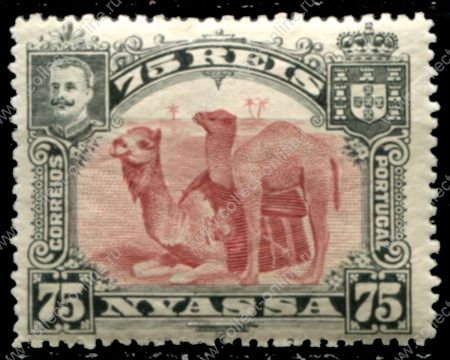 Ньяса • 1901 г. • SC# 33 • 75 r. • осн. выпуск • верблюды • MHH OG VF* ( кат. - $2 )