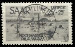 Саар 1948 г. • Mi# 259 • 25 + 25 fr. • Пострадавшим от наводнения • авиапочта • Used XF ( кат.- € 300 )