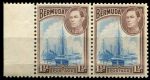 Бермуды 1938-1952 гг. • Gb# 111a • 1 ½ d • Георг VI основной выпуск • парусник в порту Гамильтона • пара • MNH OG VF* ( кат.- £38 )