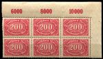 Германия 1922 г. • Mi# 220 • 200 марок • стандарт • блок 6 марок • MNH OG XF+ ( кат.- € 5+ )