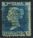 Великобритания 1854-1857 гг. • Gb# 34 • 2 d. • Королева Виктория • стандарт • Used VF ( кат.- £70 )
