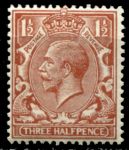 Великобритания 1912-1924 гг. • Gb# 362 • 1½ d. • Георг V • стандарт • MNH OG VF ( кат.- £ 5 )