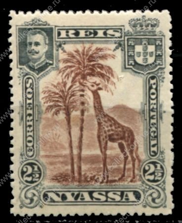 Ньяса • 1901 г. • SC# 26 • 2½ r. • осн. выпуск • жираф • MH OG VF ( кат. - $2 )