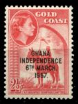 Гана 1957 г. • Gb# 174 • 2½ d. • Независимость • надп. на м. Голд Кост • доп. выпуск(1958 г.) • MNH OG VF