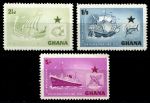 Гана 1958 г. • Gb# 182-4 • 2½ d. - 5 sh. • Создание афроамериканской судоходной компании(Black Star) • полн.серия • MNH OG XF