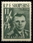 Албания 1962 г. • Mi# 644 • 11 L. • 1-я годовщина полёта Ю. Гагарина • MNH OG XF ( кат.- € 10 )