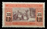 Сенегал 1922 г. • Iv# 91 • 1 c. на 15 c. • осн. выпуск • надп. нов. номинала • MNH OG VF