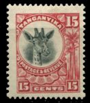 Танганьика 1922-1924 гг. • Gb# 76 • 15 c. • осн. выпуск • жираф • MH OG VF+ ( кат. - £5 )