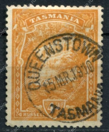 Австралия • Тасмания 1905-1912 гг. • Gb# 247da • 4 d. • Виды и достопримечательности • водопады Рассела • перф. 11 • Used VF ( кат. - £55 )