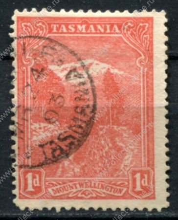 Австралия • Тасмания 1902-1904 гг. • Gb# 240 • 1 d. • Виды и достопримечательности • гора Велингтон • Used VF ( кат. - £4 )