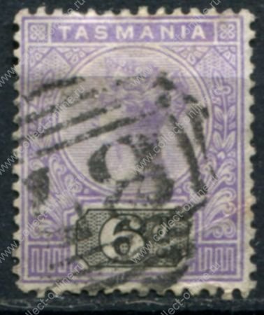 Австралия • Тасмания 1892-1899 гг. • Gb# 219 • 6 d. • Королева Виктория • стандарт • Used VF- ( кат.- £5 )