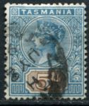 Австралия • Тасмания 1892-1899 гг. • Gb# 218 • 5 d. • Королева Виктория • стандарт • Used VF ( кат.- £4 )