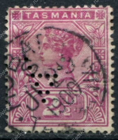 Австралия • Тасмания 1892-1899 гг. • Gb# 217 • 2½ d. • Королева Виктория • стандарт • Used VF ( кат.- £1,75 )