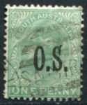 Южная Австралия 1891-1896 гг. • GB# O58 • 1 d. • надпечатка "O.S."(тип II) • перф. 13 • официальная почта • Used VF