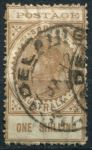 Южная Австралия 1902-1904 гг. • GB# 275 • 1 sh. • Королева Виктория • "тонкие буквы" • стандарт • Used VF ( кат. - £7 )