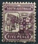 Южная Австралия 1894-1906 гг. • GB# 240 • 5 d. • Королева Виктория • кенгуру • перф. 12:11½ • стандарт • Used VF