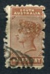 Южная Австралия 1883-1899 гг. • GB# 186 • ½ d. • Королева Виктория • перф. 12½ • стандарт • Used VF ( кат. - £9 )
