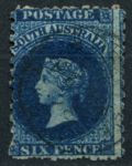 Южная Австралия 1870-1871 гг. • GB# 97 • 6 d. • Королева Виктория • стандарт • Used VF ( кат. - £16 )