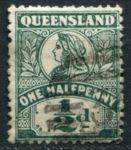 Квинсленд 1907-1911 гг. • Gb# 286 • ½ d. • Королева Виктория • стандарт • Used VF ( кат. - £4 )