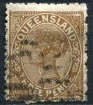 Квинсленд 1890-1894 гг. • GB# 192 • 3  d. • Королева Виктория • стандарт • Used VF