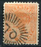Квинсленд 1882-1891 гг. • GB# 166 • 1 d. • Королева Виктория • стандарт • Used XF