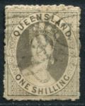 Квинсленд 1862-1867 гг. • GB# 36 • 1 sh. • Королева Виктория • стандарт • Used VF ( кат. - £40 )